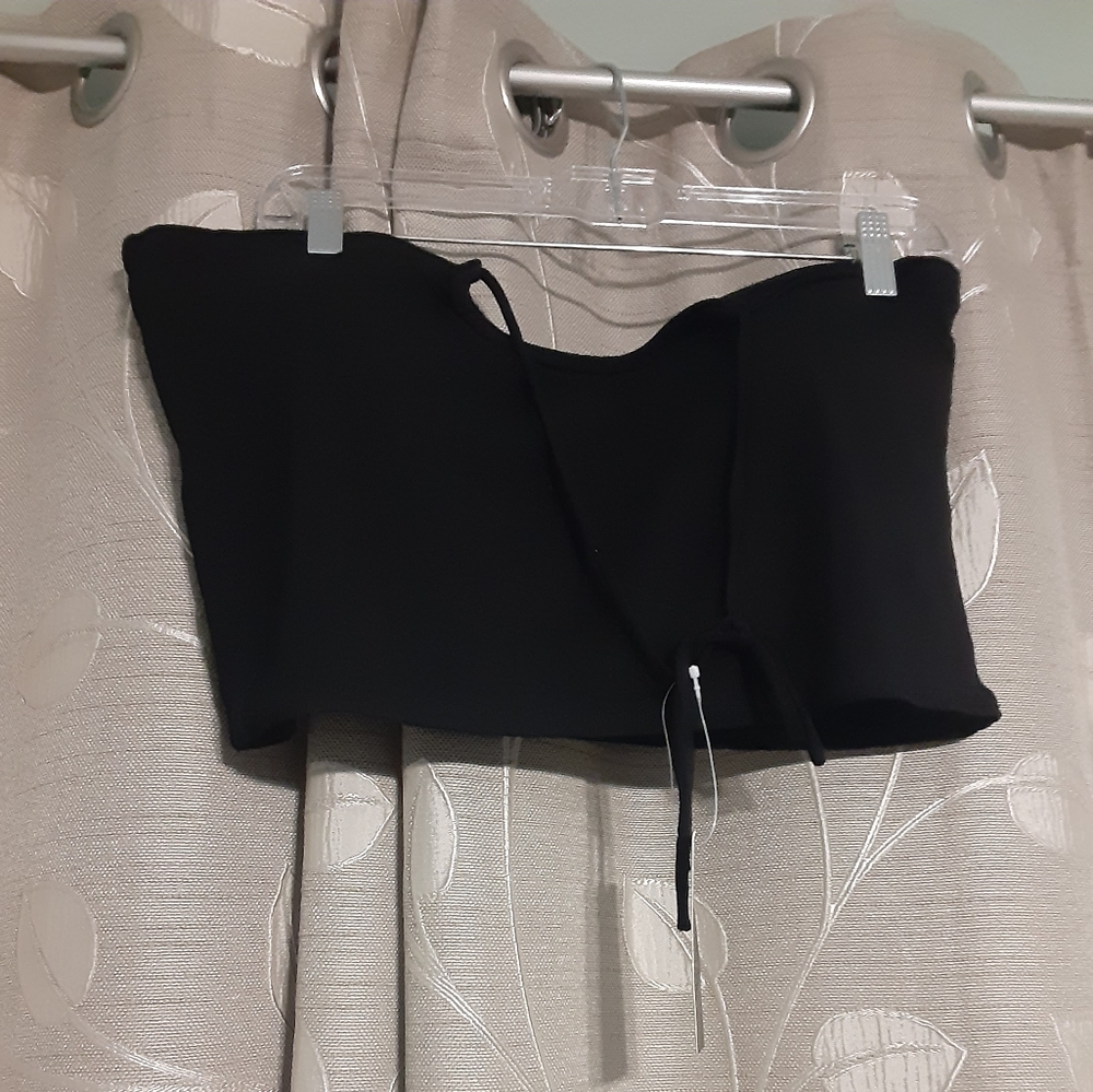 Klassy Network Black XXXL U Neck Brami Crop